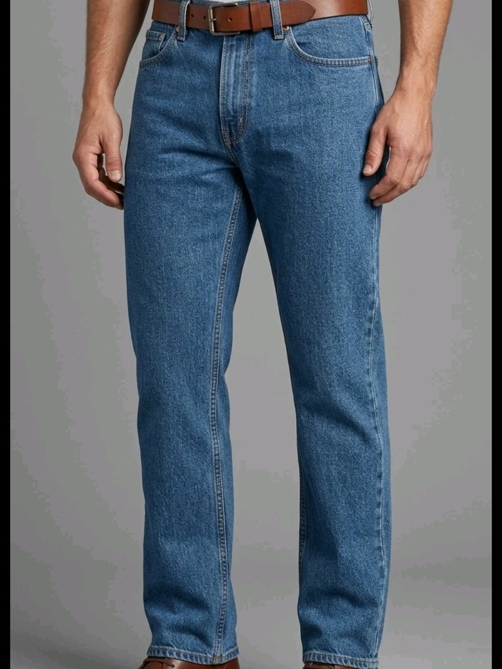 Signature Gold by Levi Strauss Jeans Mens 36x36 Regular Fit Straight Leg Blue De